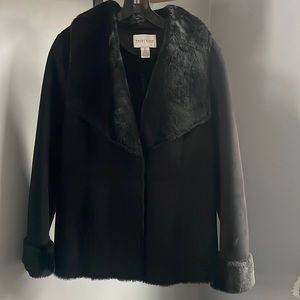 White House Black Market Black dress coat